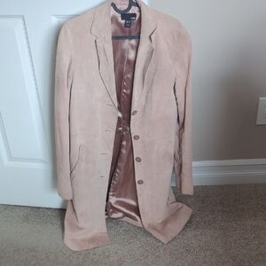 H&M Blush Pink Suede Coat